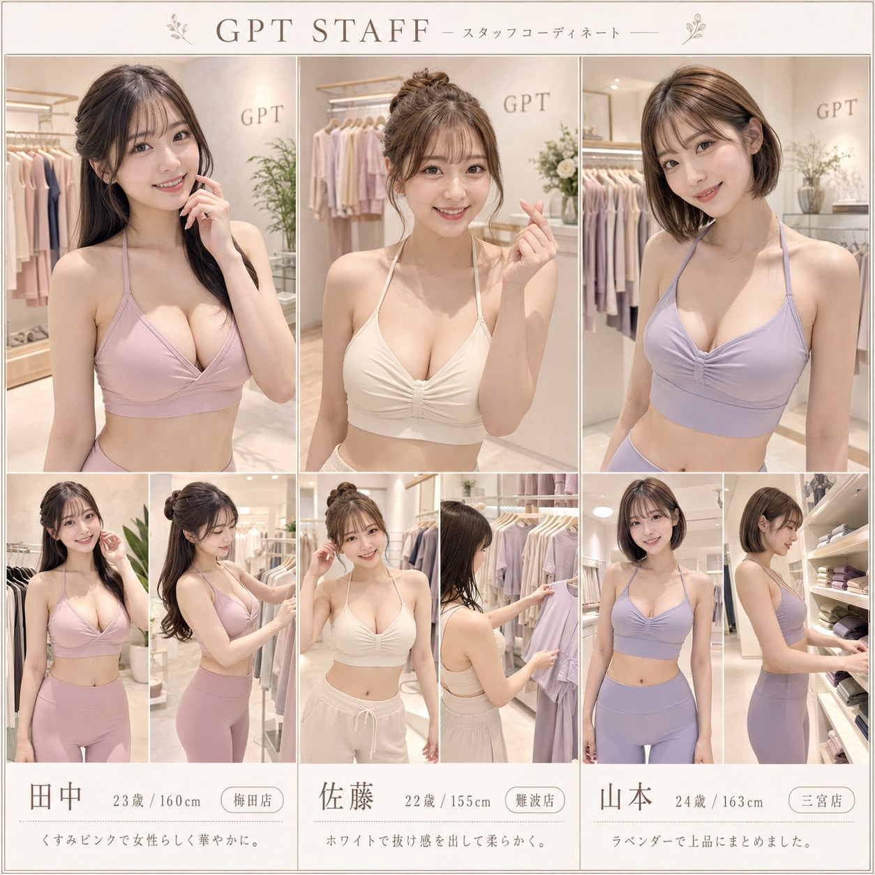 ヨガウェア店スタッフ一覧