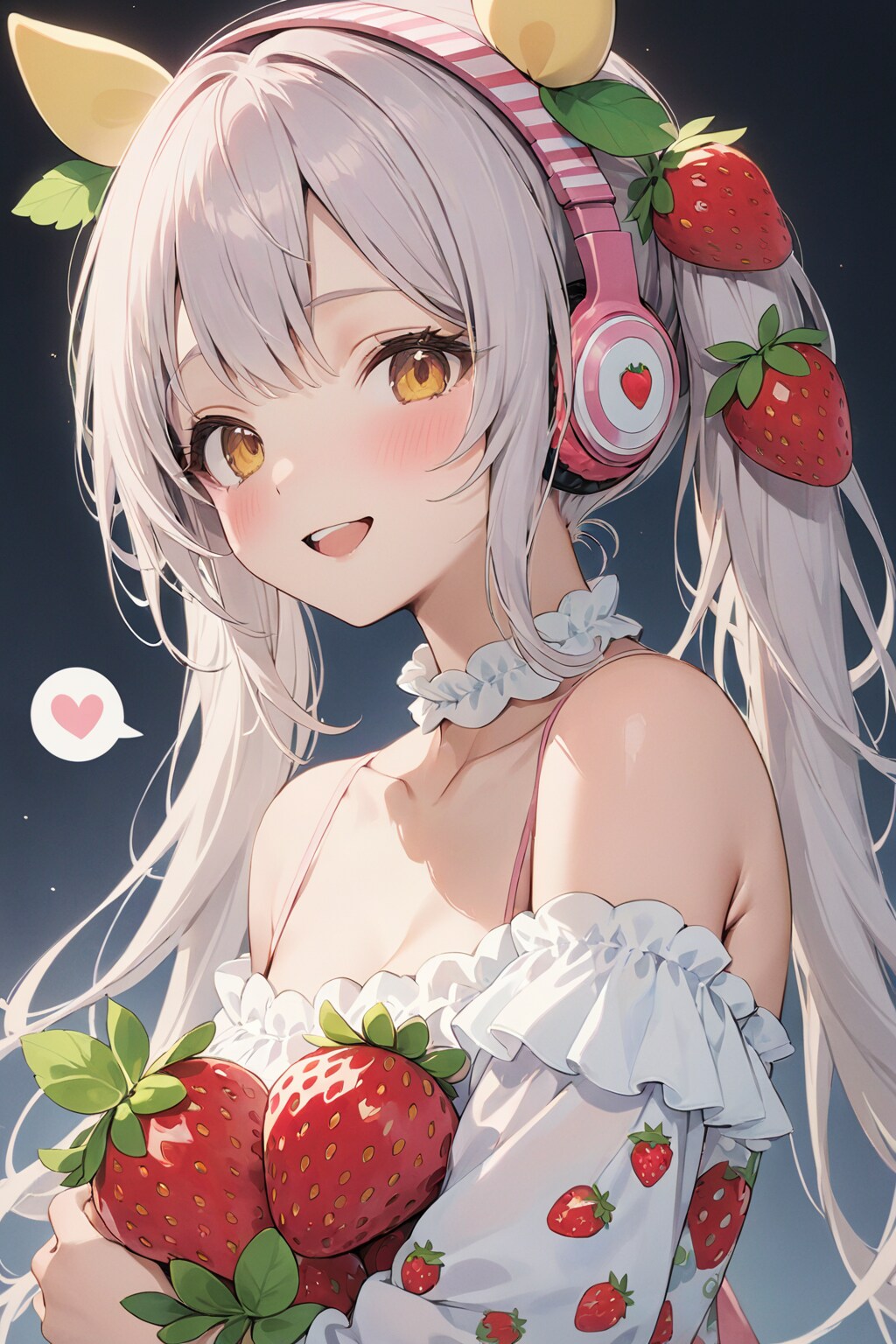 イチゴヘッドフォンチャレンジ 成功 | の人気AIイラスト・グラビア