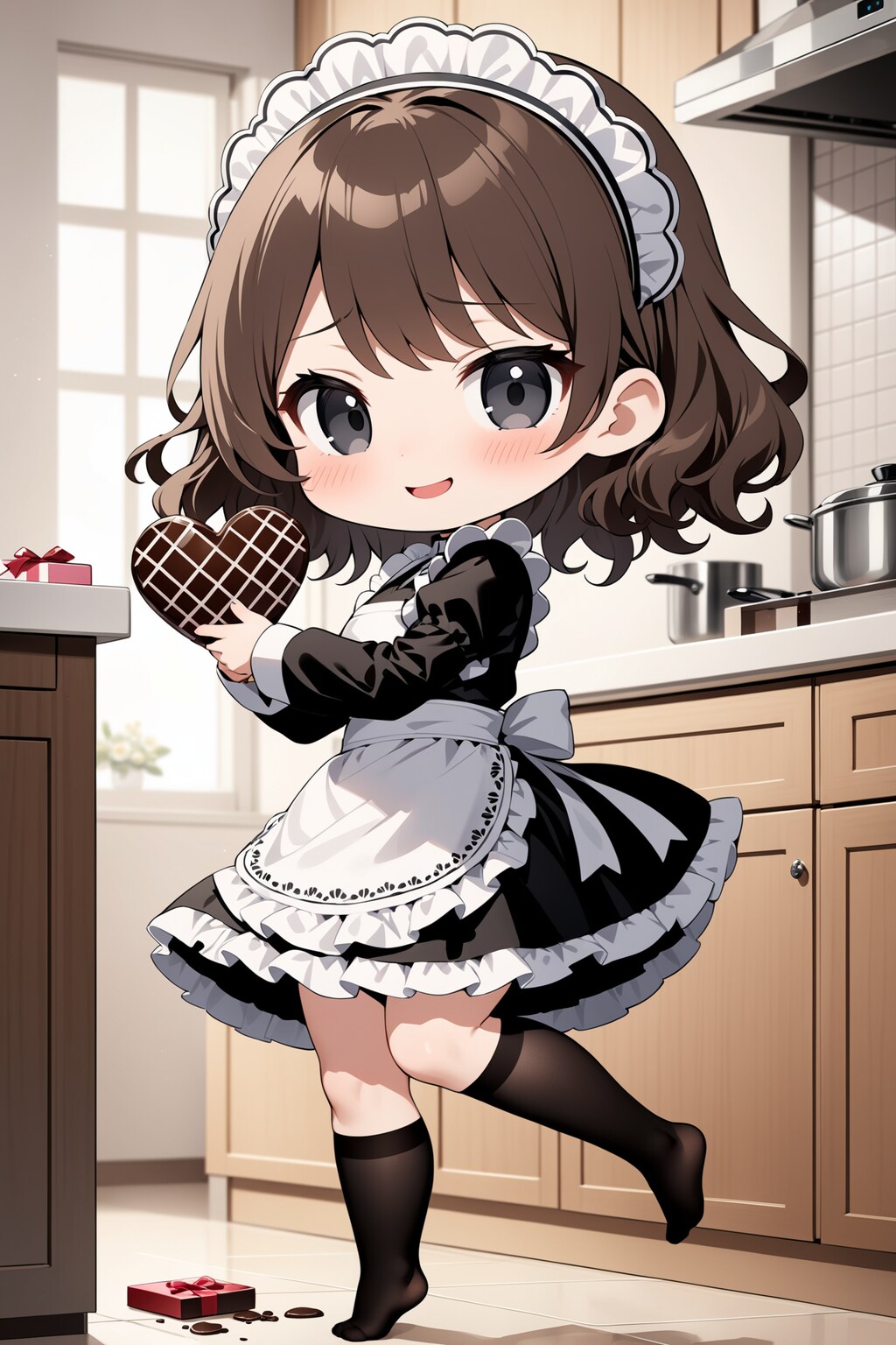 メイドさんからのバレンタインチョコ　ちびキャラバージョン