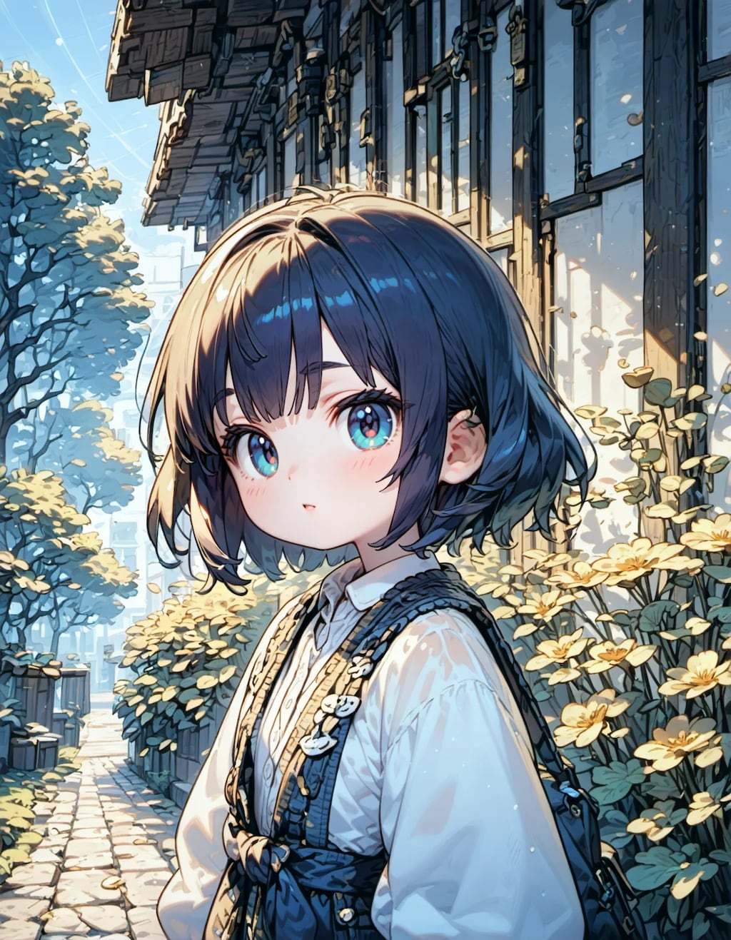 Blue Eyes in the Alley Garden