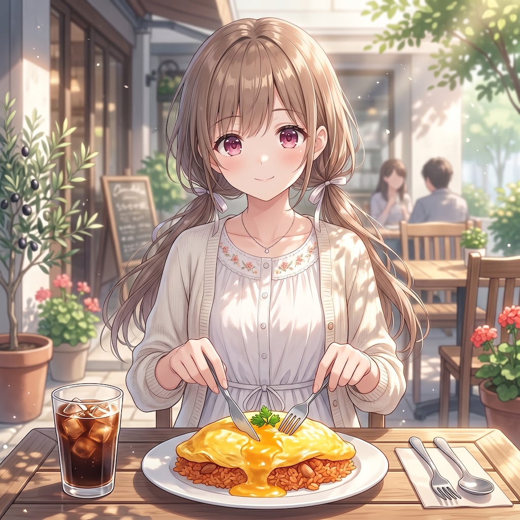 梢とランチ（２０）オープンカフェ