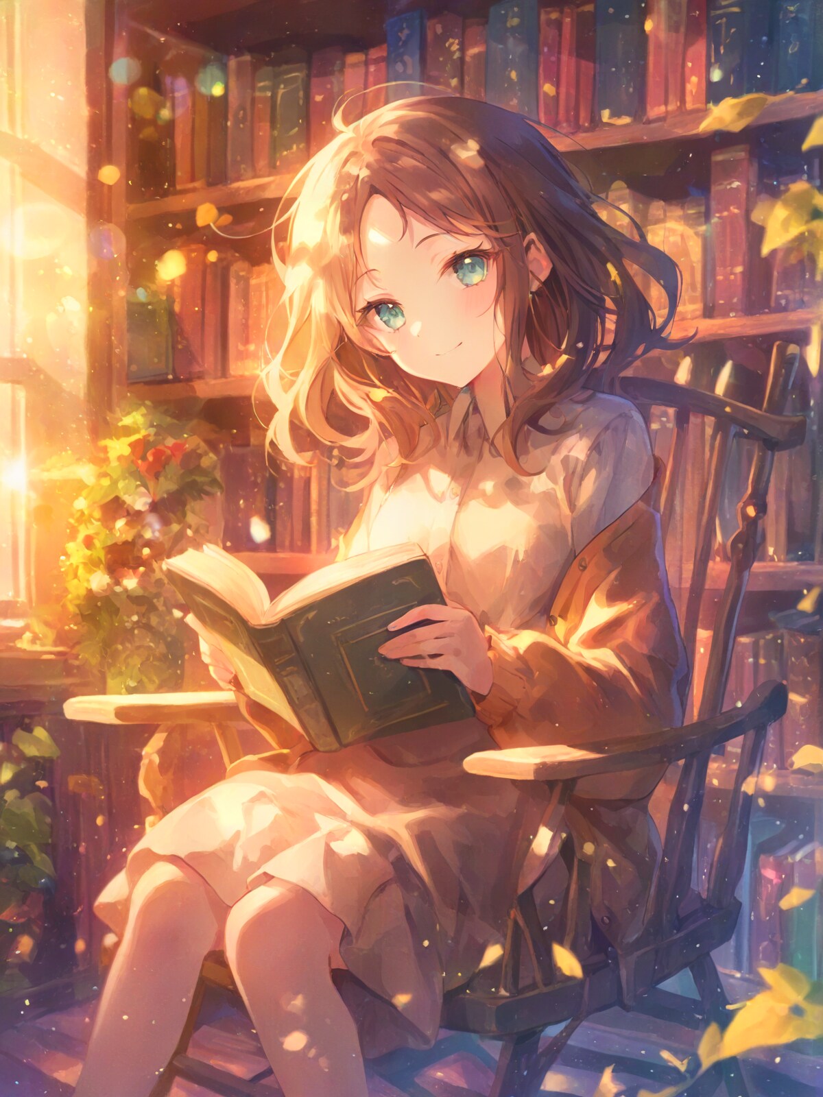 秋の日だまり読書 | の人気AIイラスト・グラビア