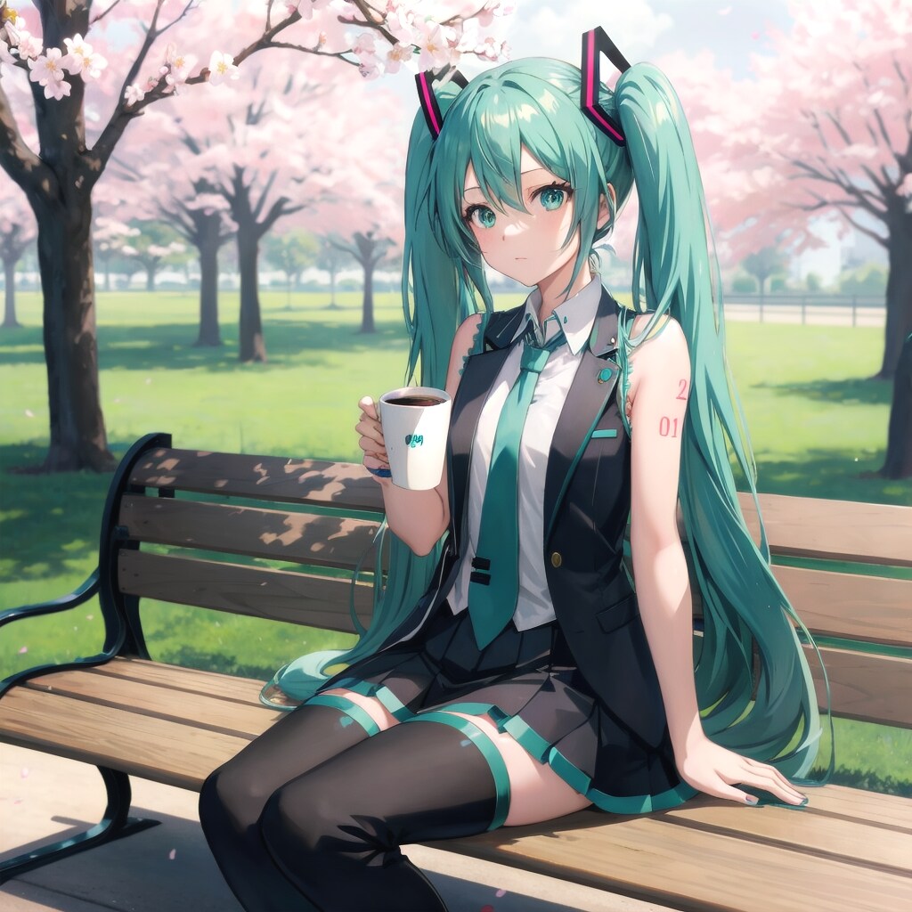 桜が満開の公園 | の人気AIイラスト・グラビア