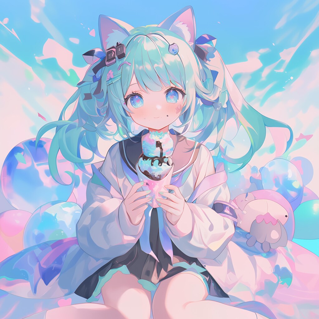 チョコミント猫娘