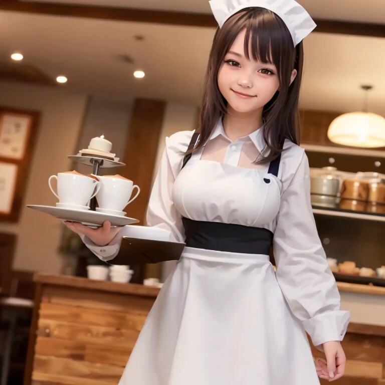 黒髪ロングでカフェの美女９７ | の人気AIイラスト・グラビア