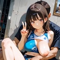 開脚ピース 3枚目