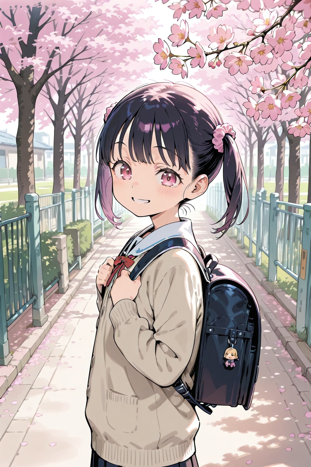 桜の下 | の人気AIイラスト・グラビア