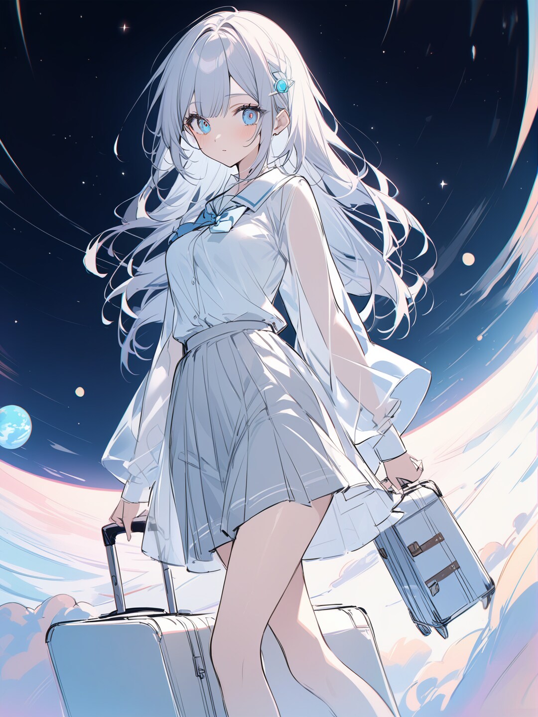 8日月旅行 | の人気AIイラスト・グラビア