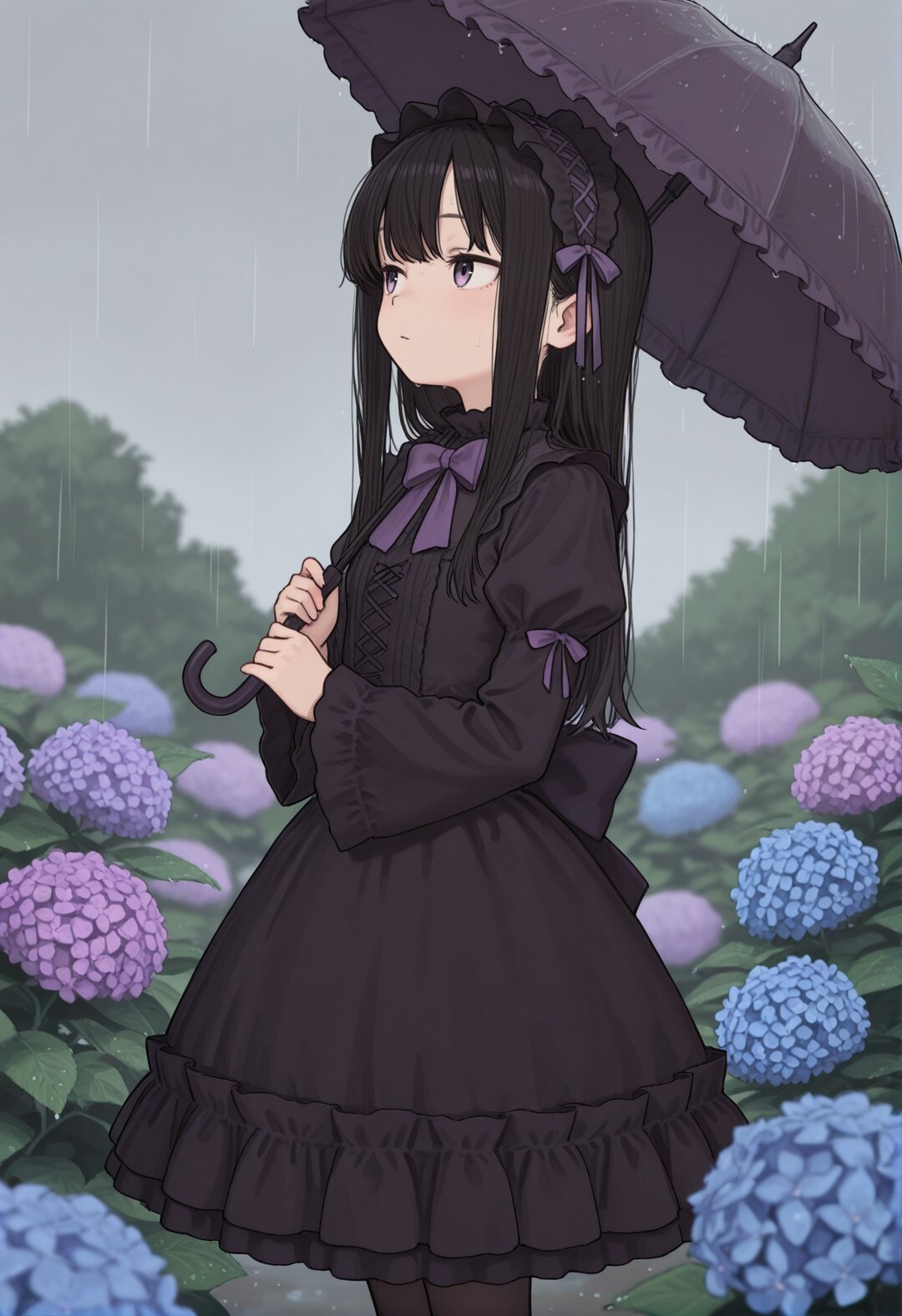 ゴシック x 紫陽花