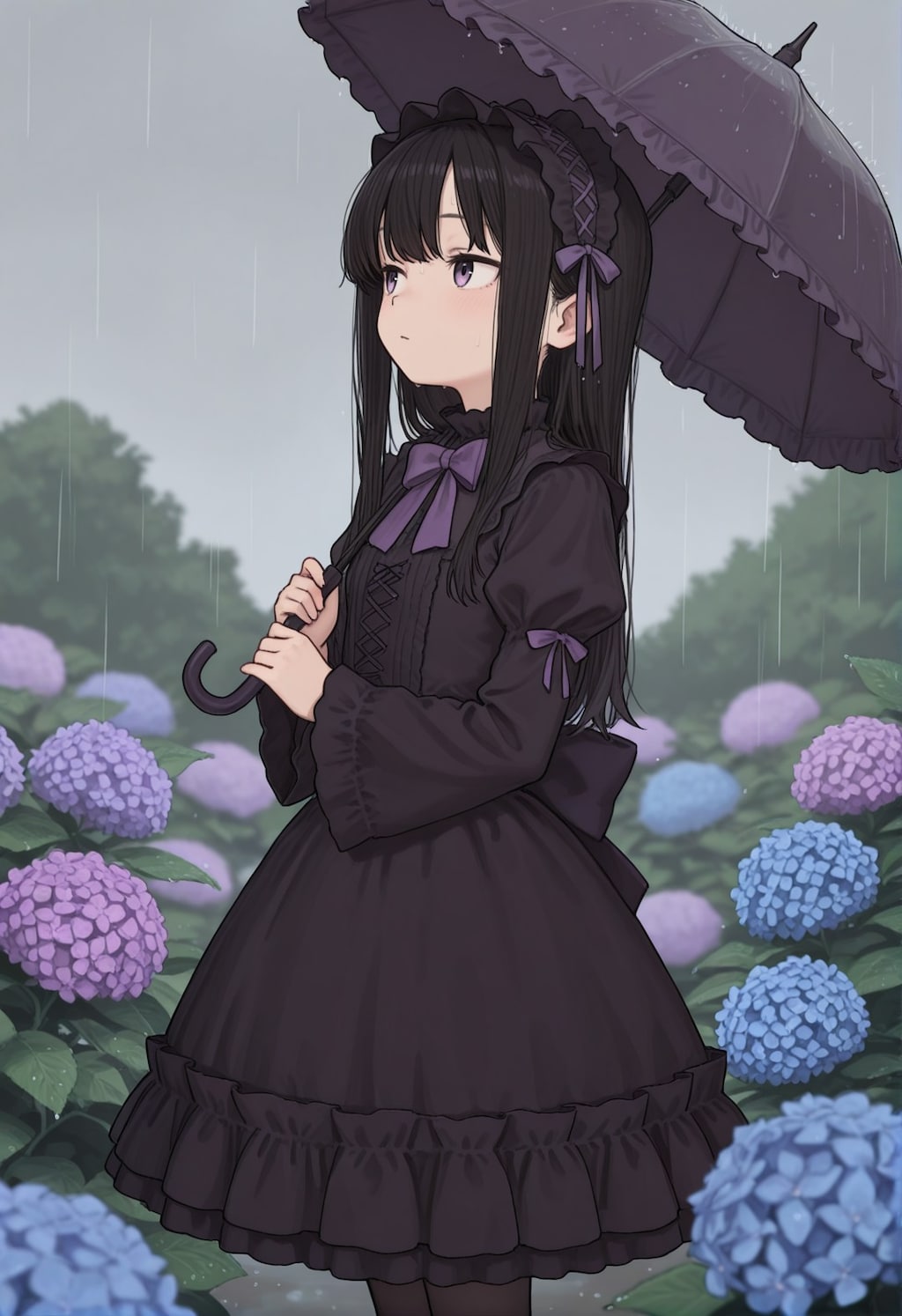 ゴシック x 紫陽花