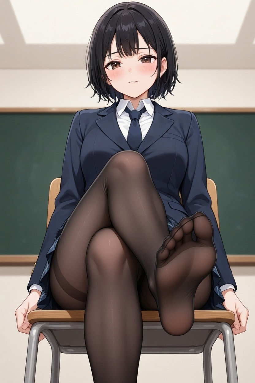 黒タイツを履いているように生成したイラスト | の人気AIイラスト・グラビア