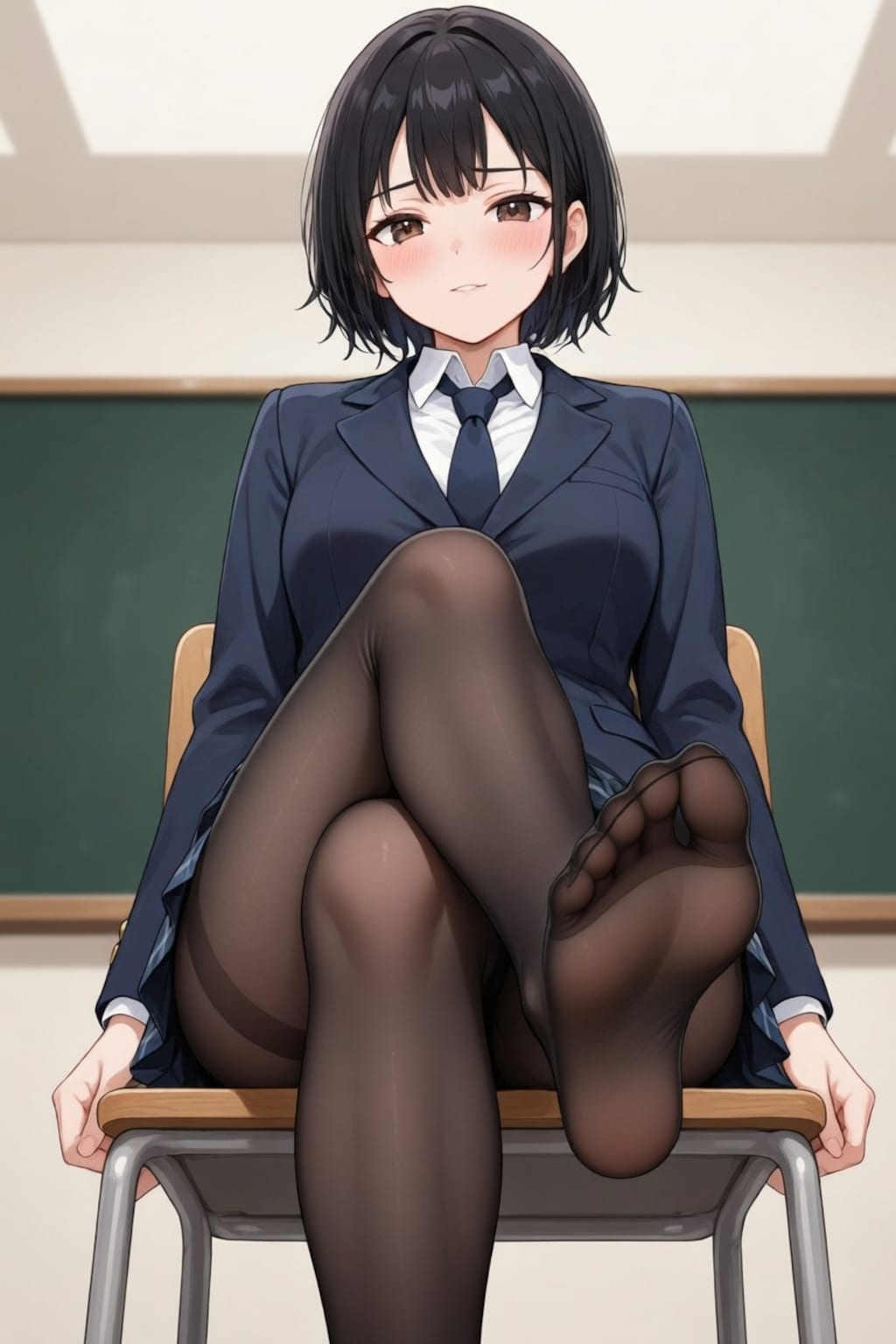 黒タイツを履いているように生成したイラスト