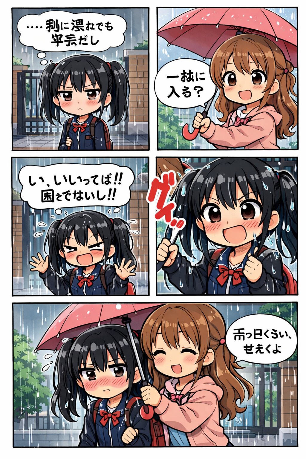 傘の日（ver.4コマ漫画）