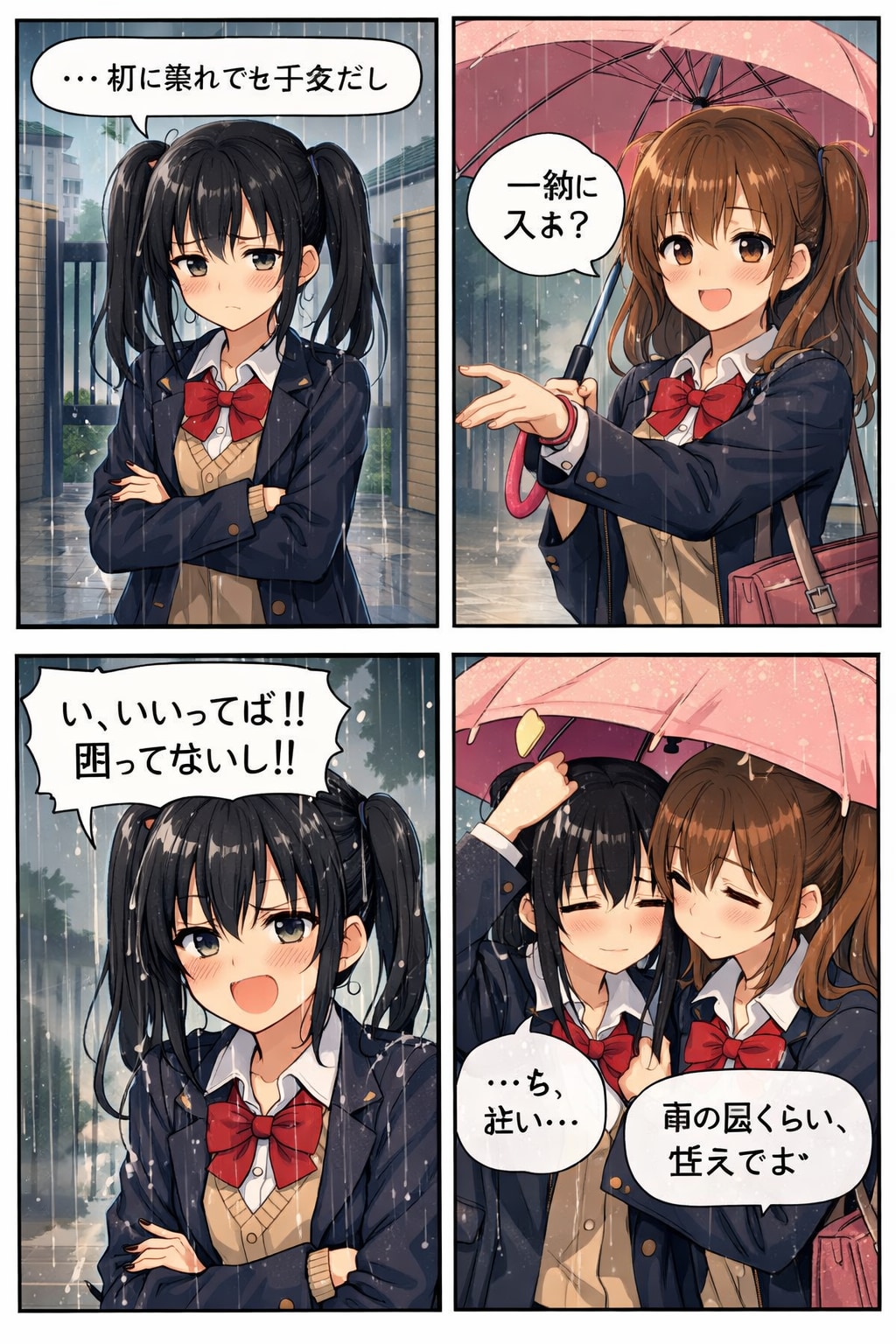 傘の日（ver.4コマ漫画）