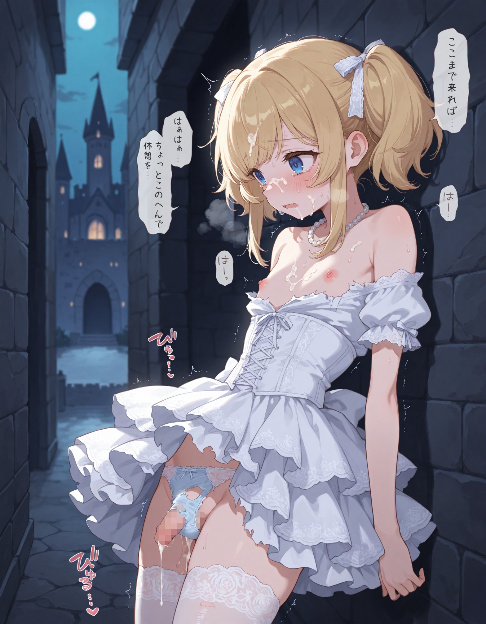 漏れそうなドレスの男の娘4