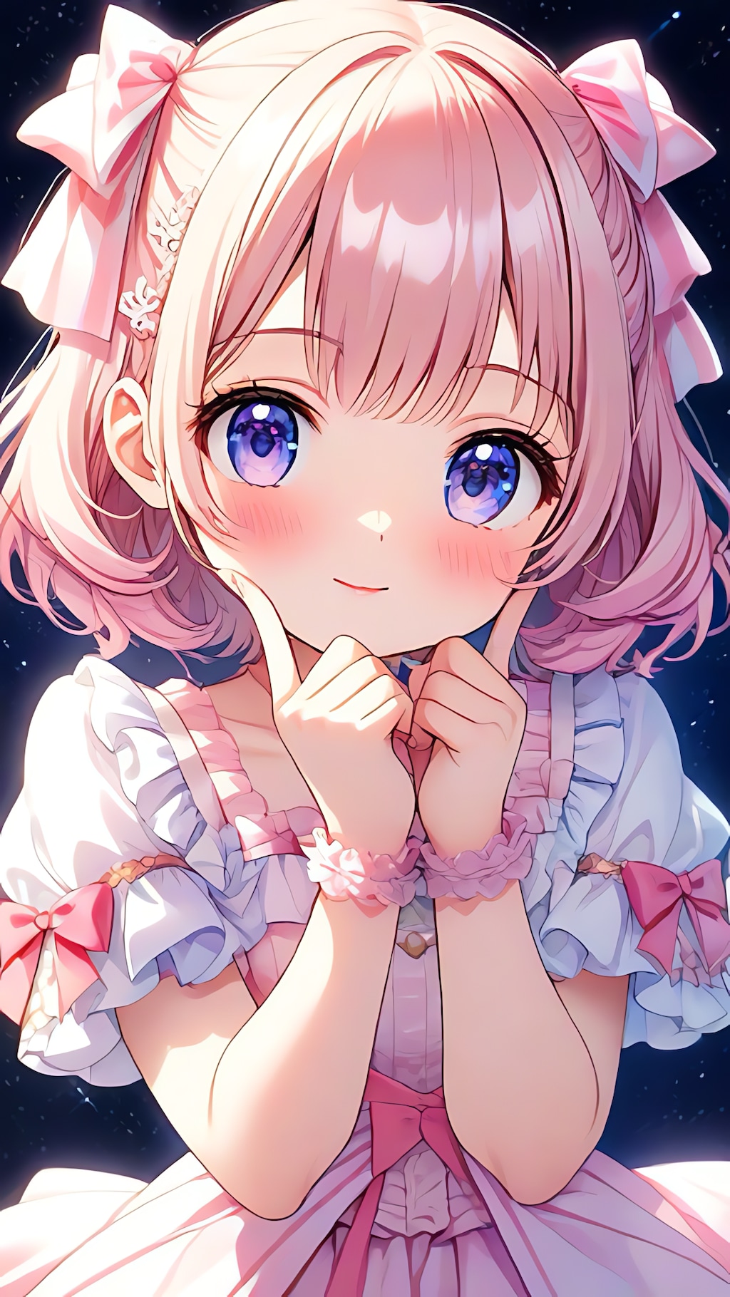 可愛い仕草の女の子