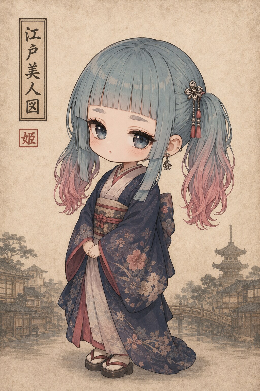江戸美人図。