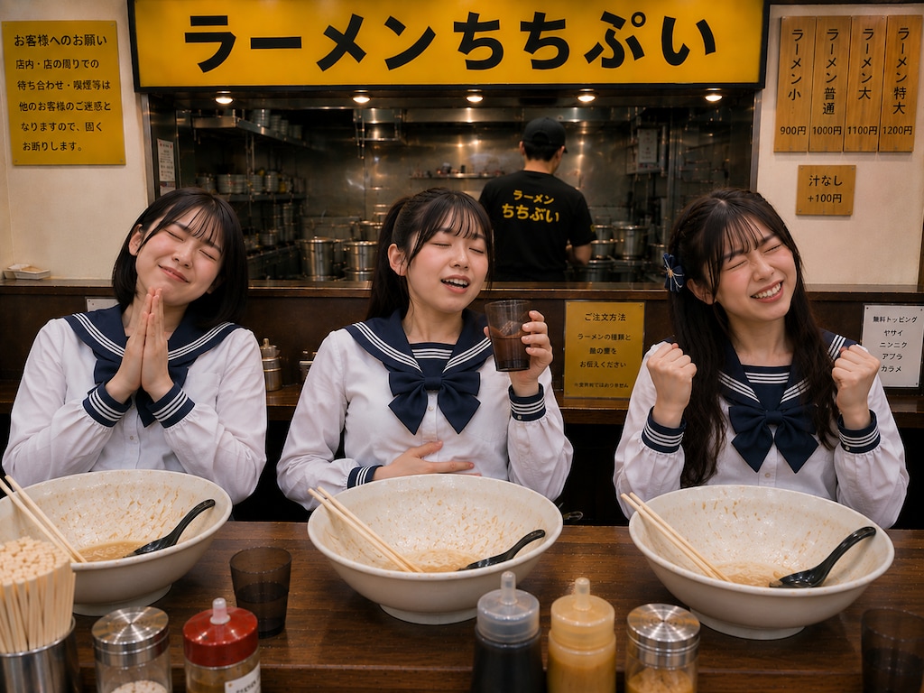 ラーメン屋さんに通う女の子