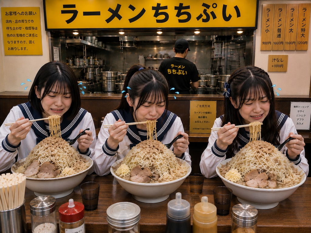ラーメン屋さんに通う女の子