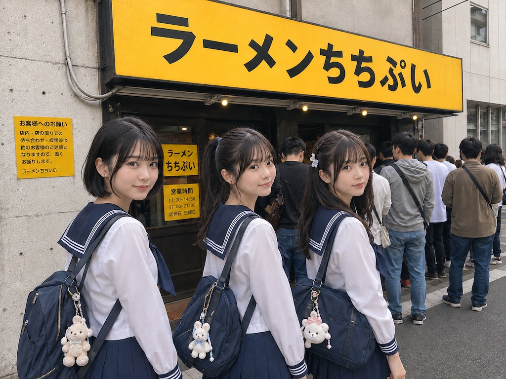 ラーメン屋さんに通う女の子