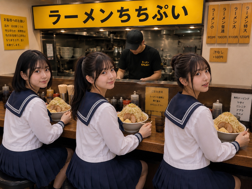 ラーメン屋さんに通う女の子