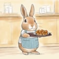 飲食店で働くウサギさん 2枚目