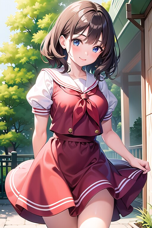 セーラ服を着た女の子