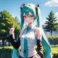 初音ミクです。017_『なに、声かけないで。』デフォルト服（イラスト風） 11枚目