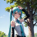 初音ミクです。017_『なに、声かけないで。』デフォルト服（イラスト風） 4枚目