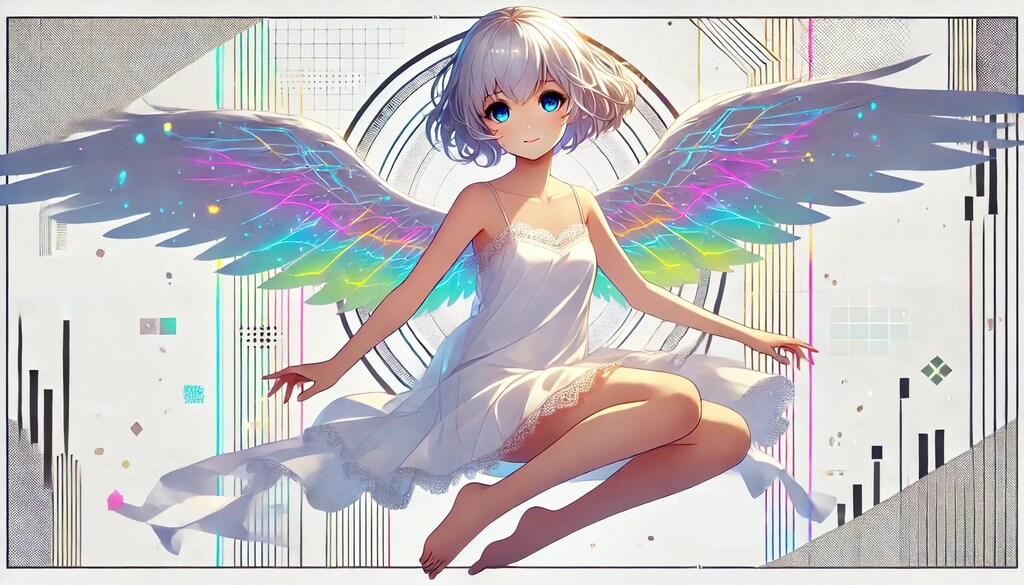 サイバーパンク風の天使