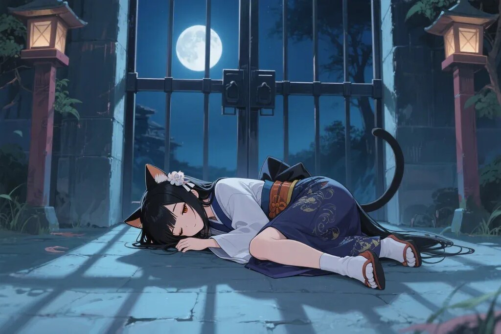 刑務所の前で寝落ちするさくらちゃん