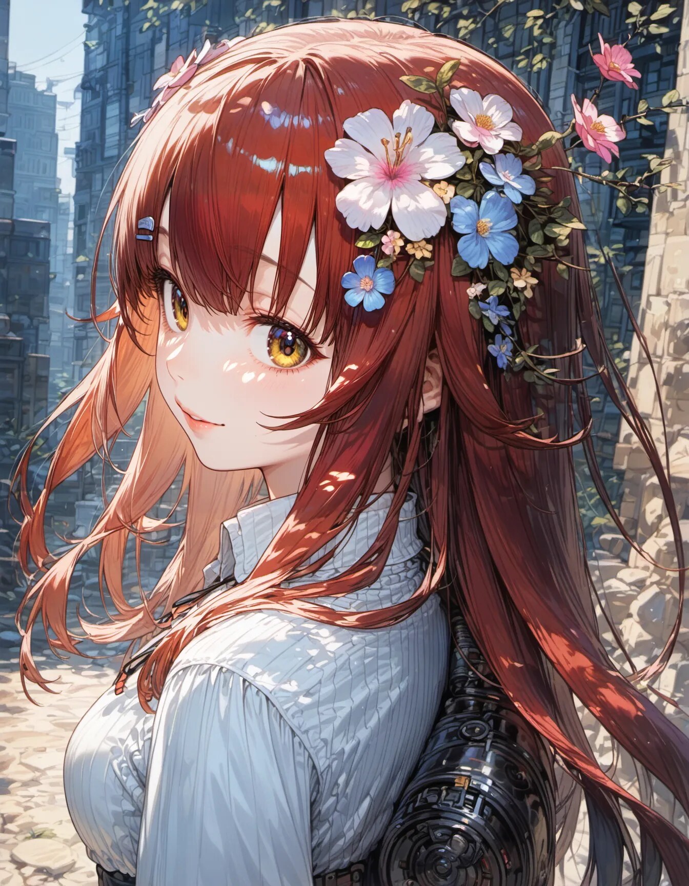 Blooming in Forgotten Ruins | の人気AIイラスト・グラビア