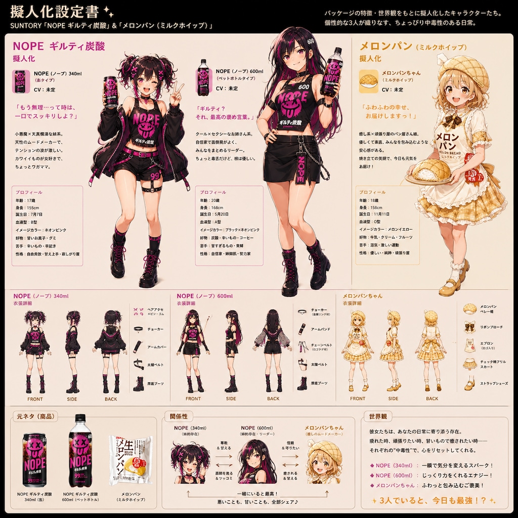 昨日のおやつ（設定書付き）：擬人化