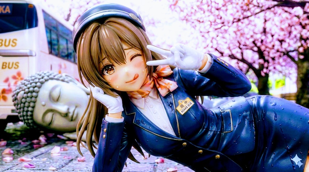 Geminiフィギュアで涅槃像とツーショット