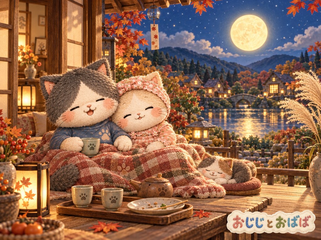 お月見だよおじじとおばば