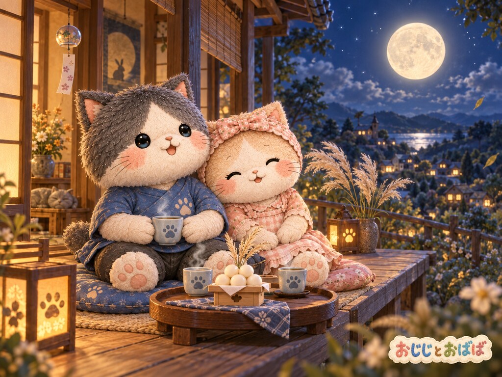 お月見だよおじじとおばば