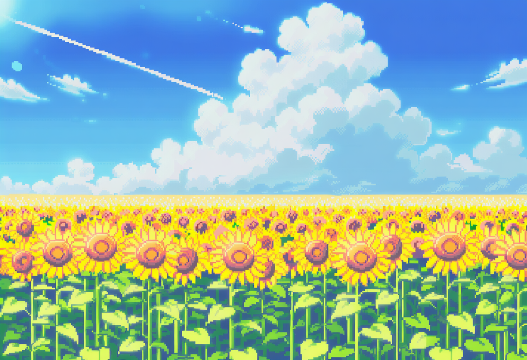 ピクセルなひまわり