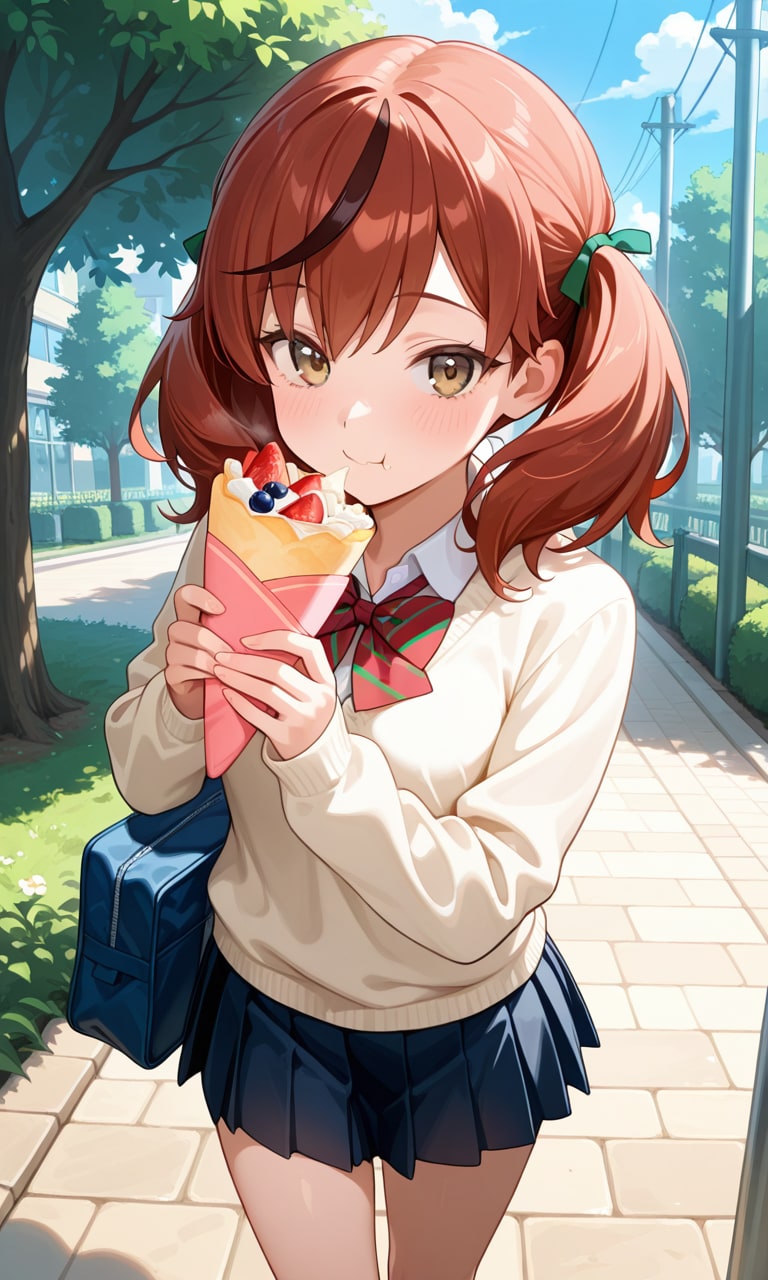 食べ歩きデートする寧ちゃん