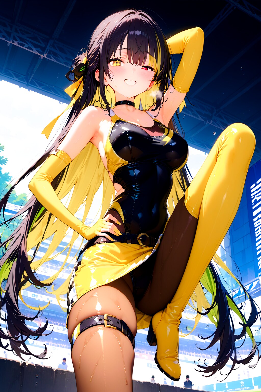 黒髪地味子ギャルのレースクィーンちゃん！