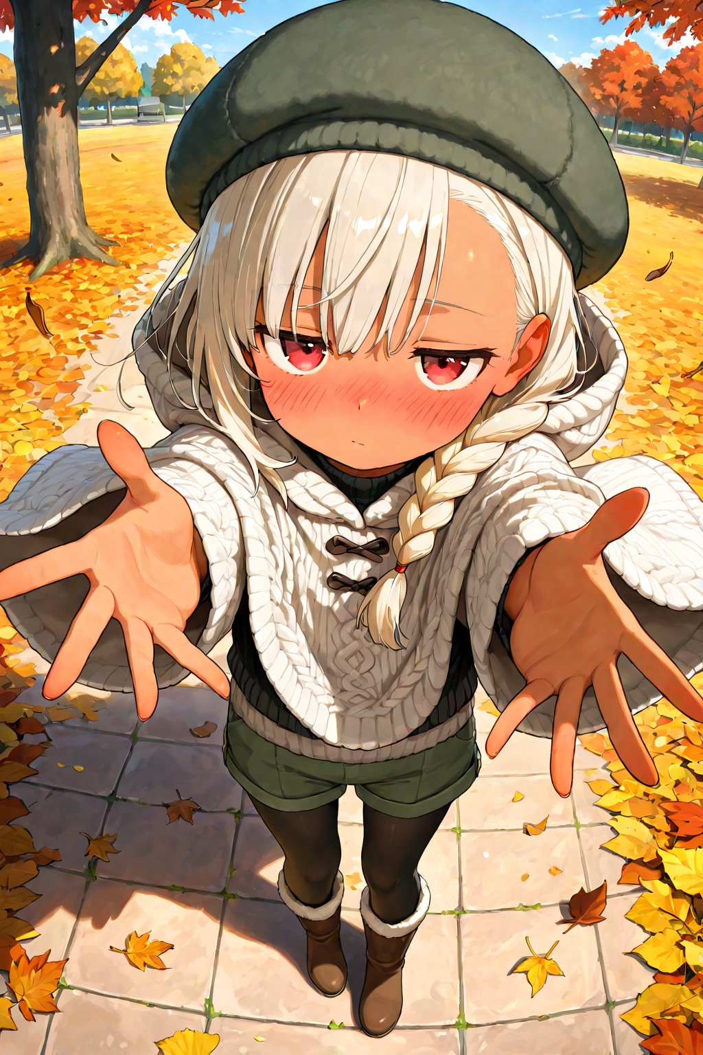 つかれた…抱っこ。