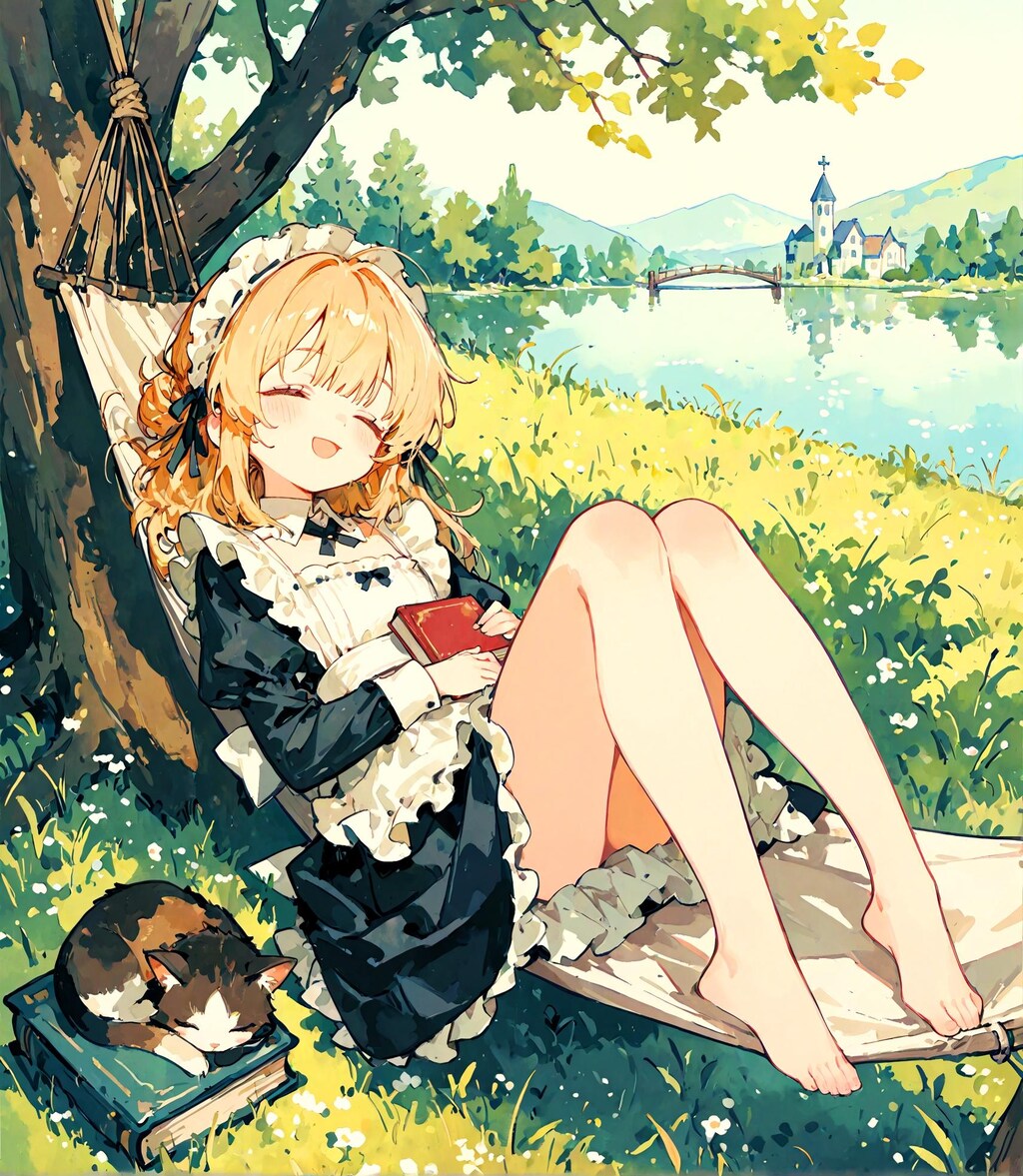 郊外のメイド少女