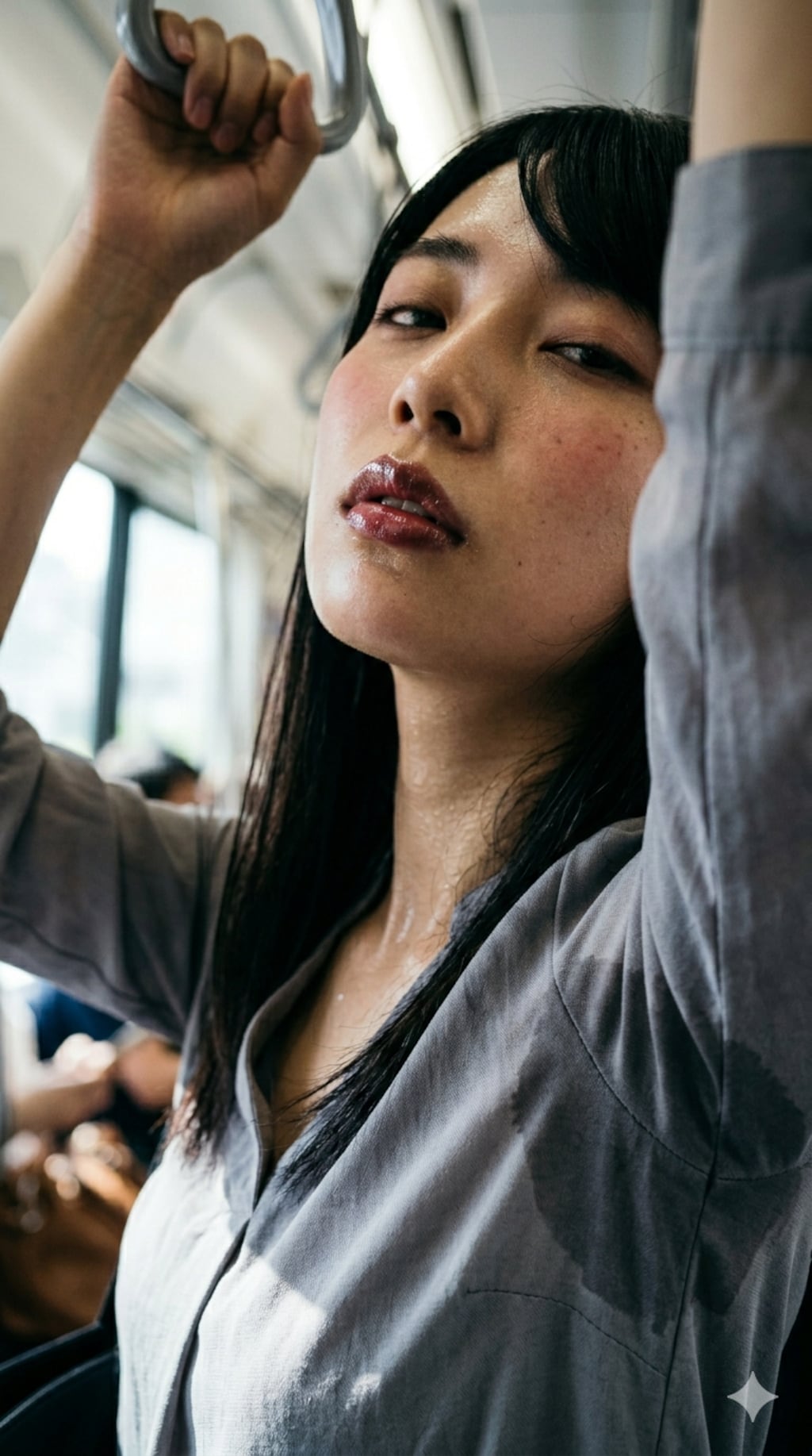 電車で脇汗お姉さん3