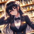 バーメイド黒髪ロングちゃん 3枚目