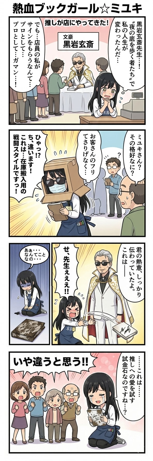 熱血ブックガール☆ミユキ 第3話　推しが店にやってきた！ | の人気AIイラスト・グラビア