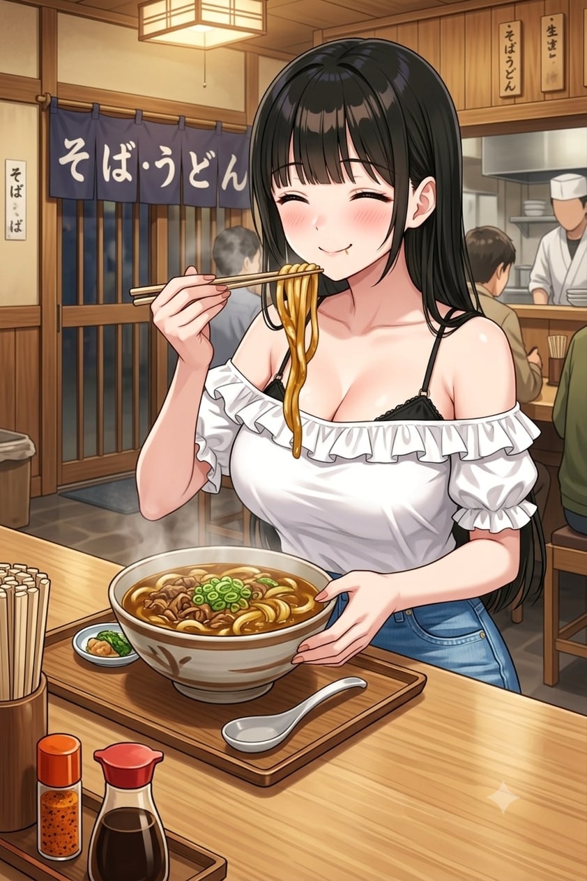 サキちゃんとカレーうどん | の人気AIイラスト・グラビア