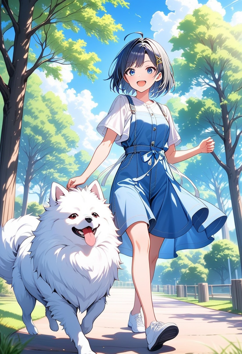 比企谷小町、犬の散歩 | の人気AIイラスト・グラビア