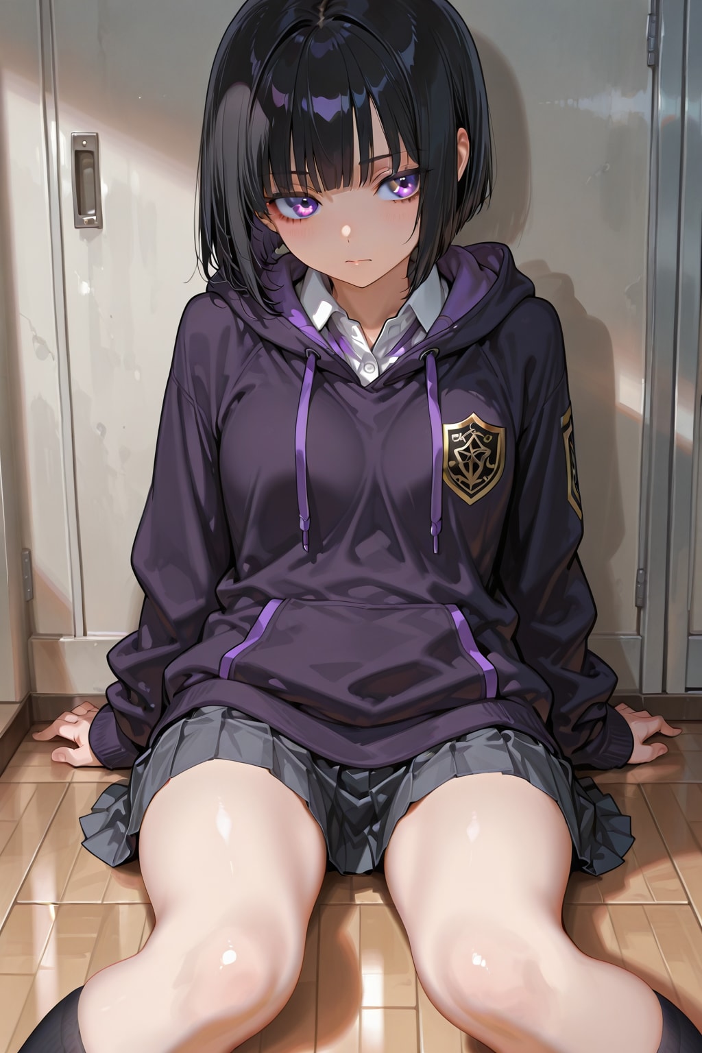 紫色が似合う女の子1