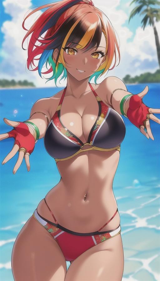 うちの子・桐島カナ44（赤髪＆ビキニ）