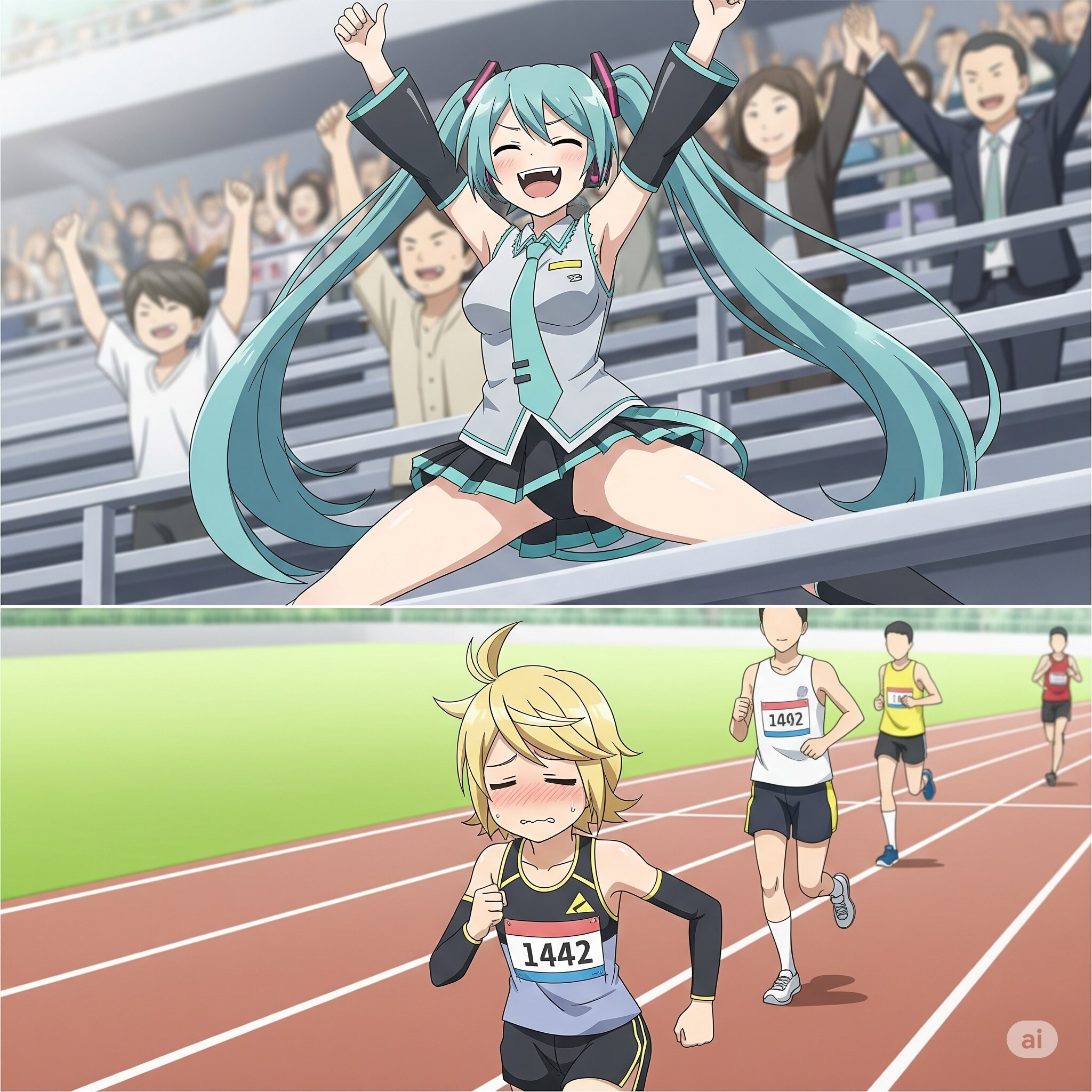 応援するミクさん.....やめて～