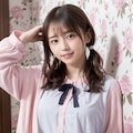 淡いストライプ柄の女の子 3枚目
